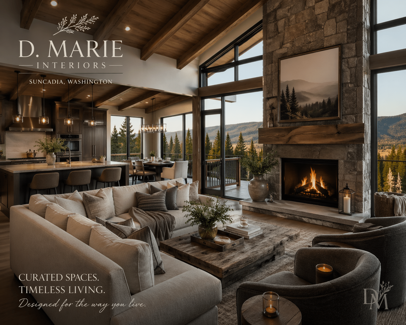 Interior design in Suncadia WA by D. Marie Interiors